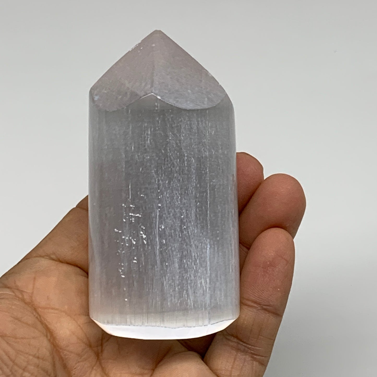 10 pcs, 3.1"-3.2" Selenite (Satin Spar) Crystal Crystal Tower Point Powerful, B3