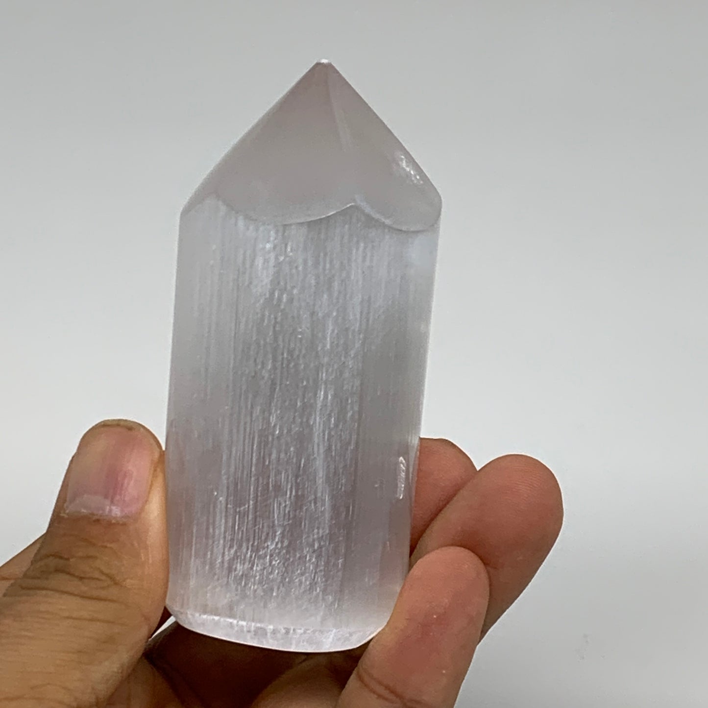 10 pcs, 3.1"-3.2" Selenite (Satin Spar) Crystal Crystal Tower Point Powerful, B3