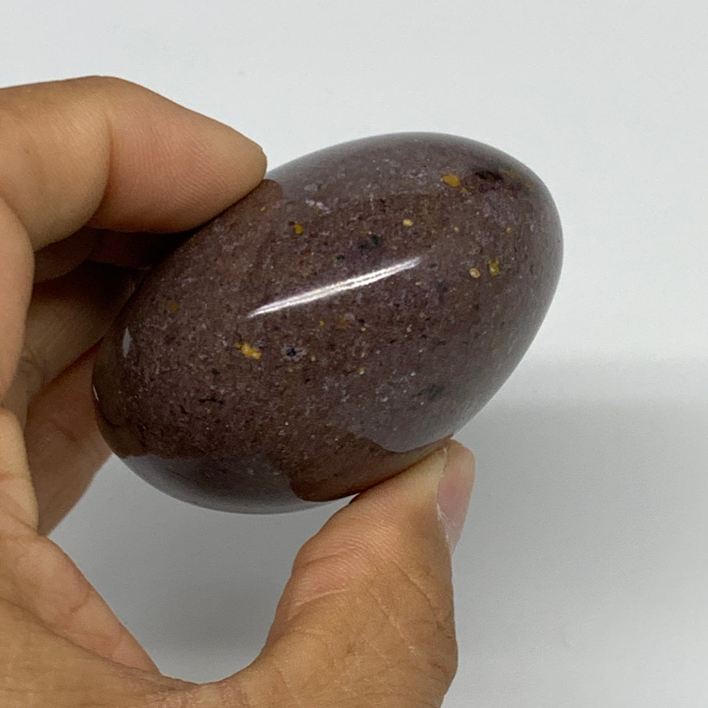 170.7g, 2.3"x2.3"x1.4" Natural Ocean Jasper Palm-Stone Orbicular Jasper, B30801