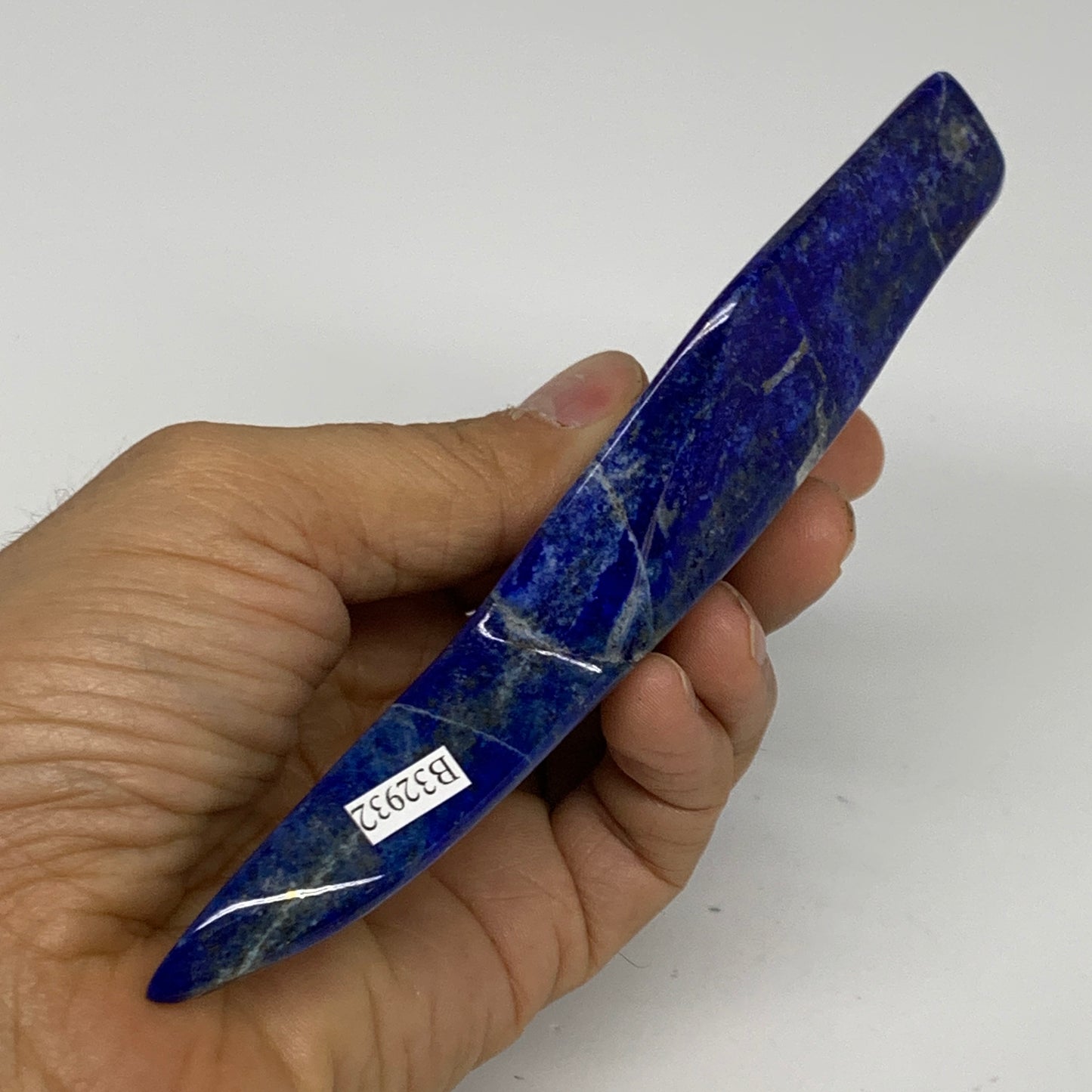 157.6g, 5.7"x1.7"x0.8", Natural Freeform Lapis Lazuli from Afghanistan, B32932