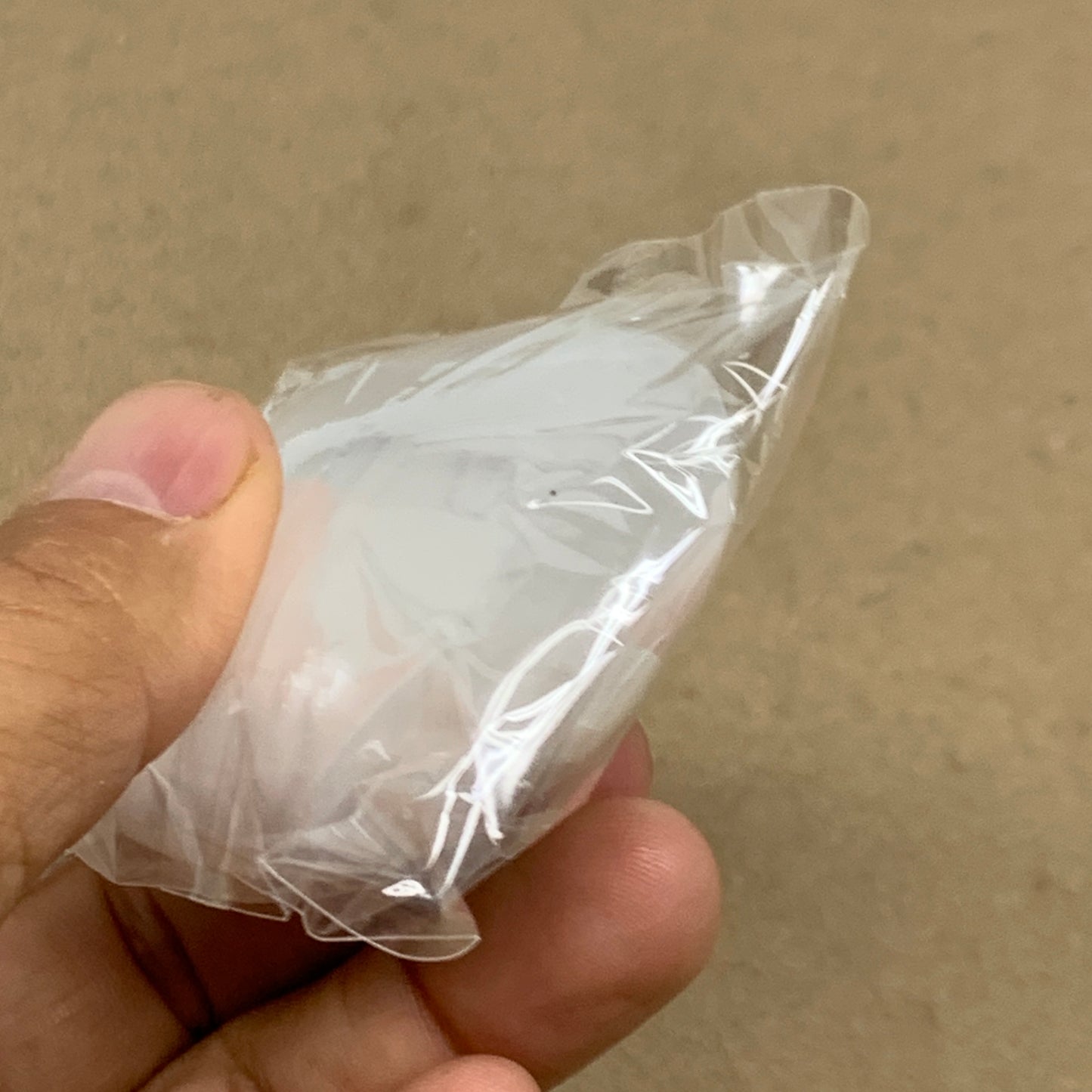 93g, 2.7"x1.9"x0.9", White Selenite Palmstone Crystal Pillow Reiki, B36305