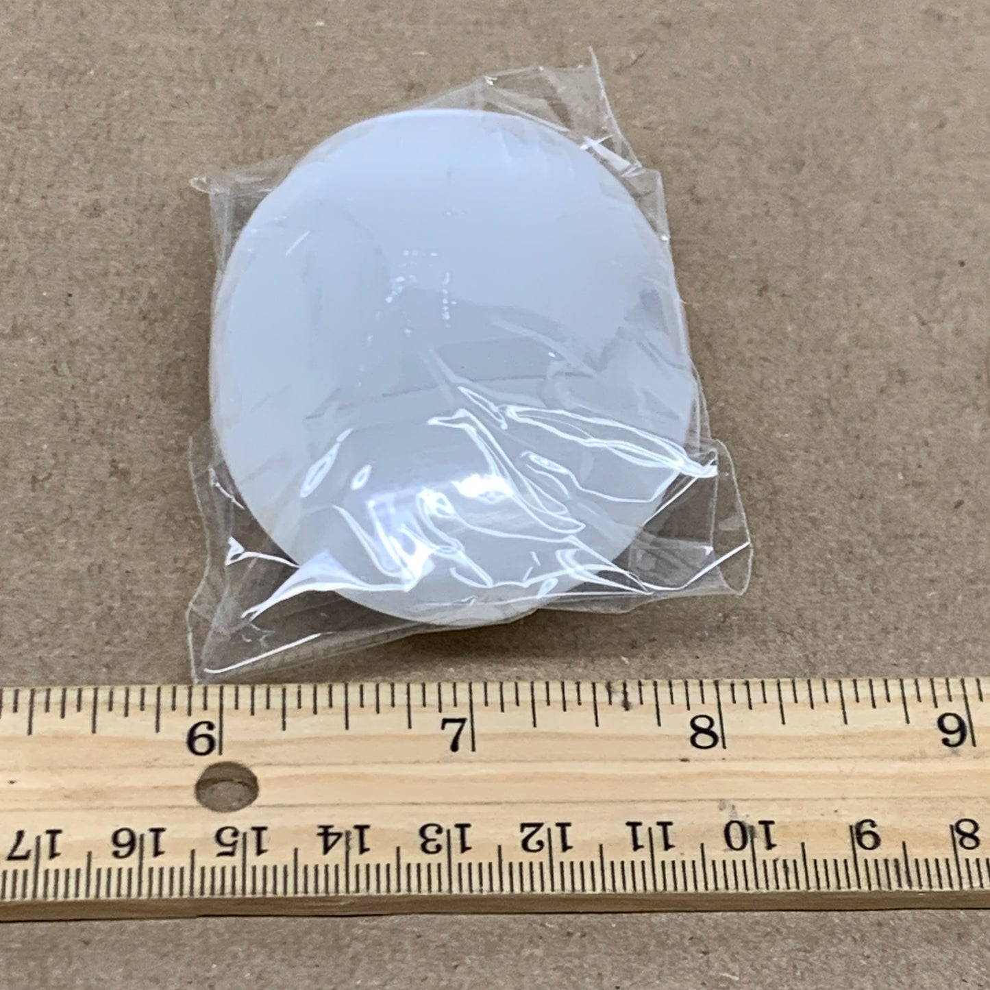 102g, 2.8"x2"x1", White Selenite Palmstone Crystal Pillow Reiki, B36306