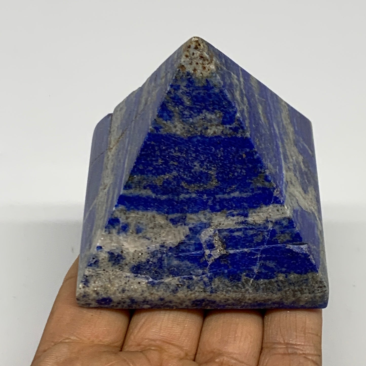 319.6g, 2.3"x2.6"x2.5", Lapis Lazuli Pyramid Crystal Gemstone @Afghanistan,B2779