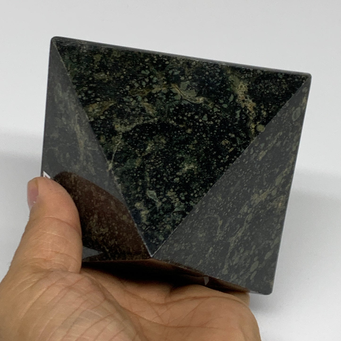 1.03 lbs, 2.4"x3.4"x3.4", Kambaba Jasper Pyramid Gemstone Polished, B31625