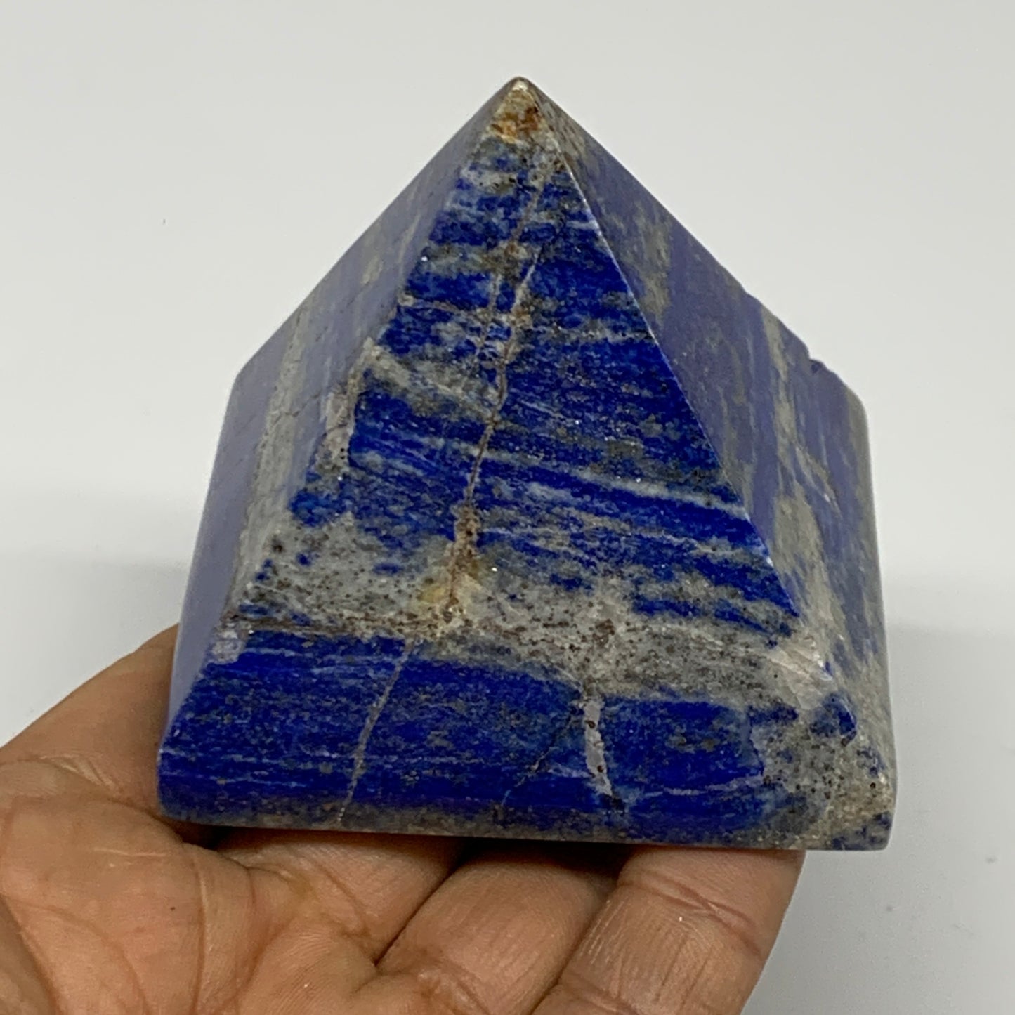 319.6g, 2.3"x2.6"x2.5", Lapis Lazuli Pyramid Crystal Gemstone @Afghanistan,B2779
