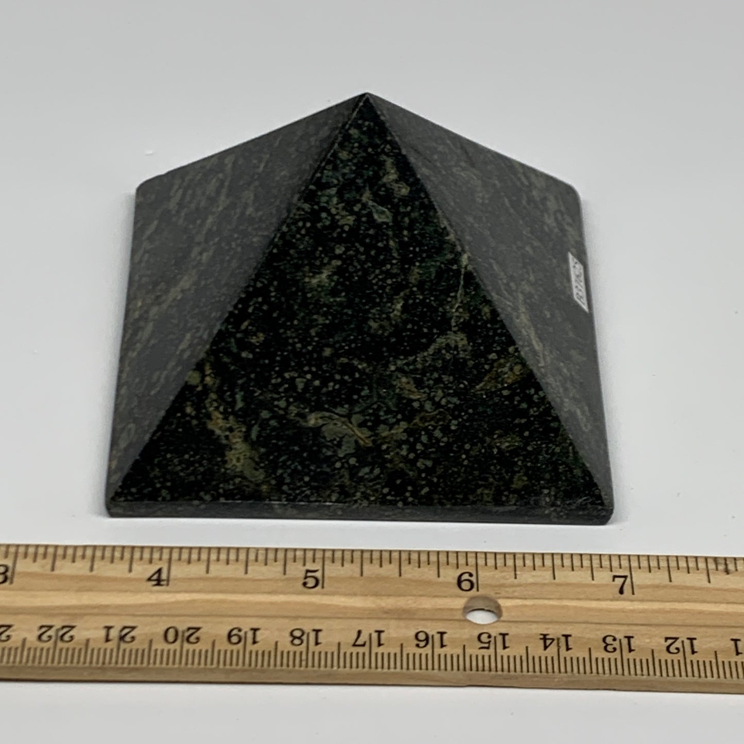 1.03 lbs, 2.4"x3.4"x3.4", Kambaba Jasper Pyramid Gemstone Polished, B31625