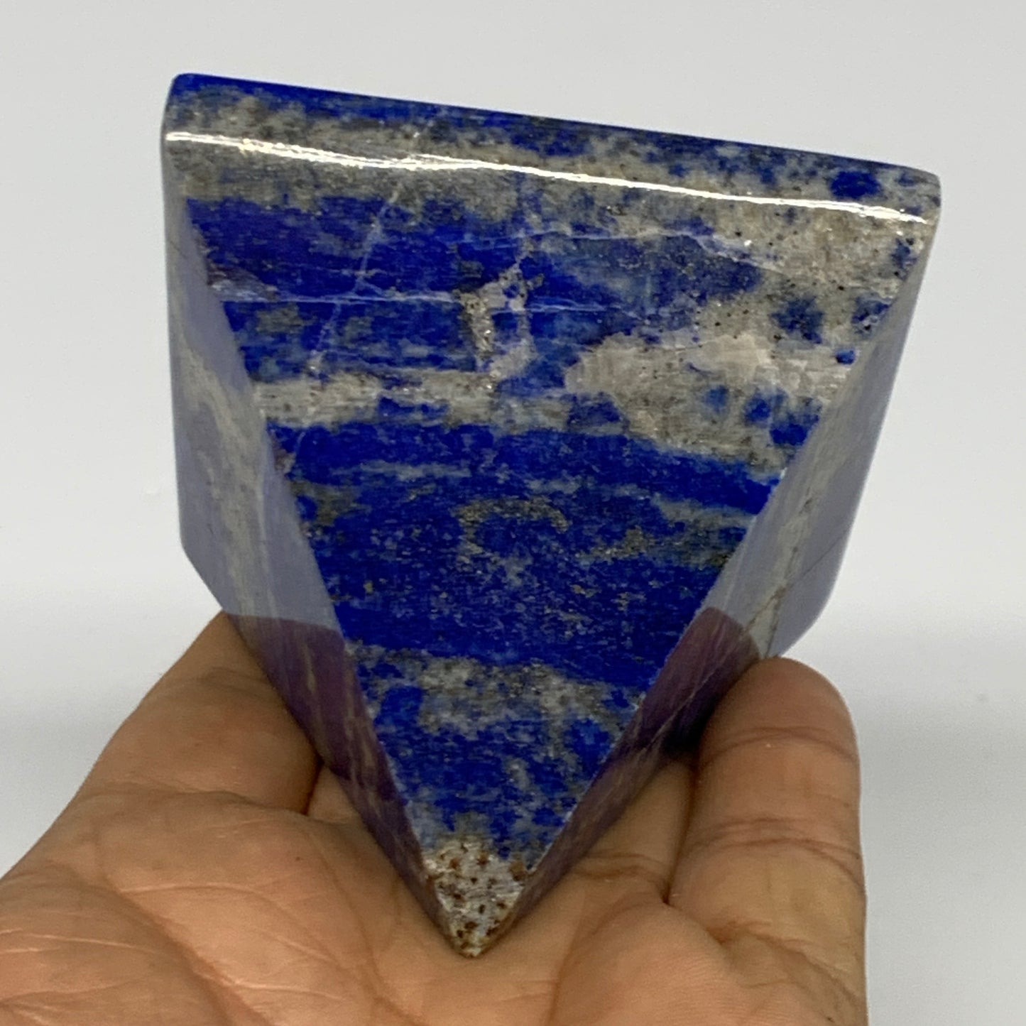 319.6g, 2.3"x2.6"x2.5", Lapis Lazuli Pyramid Crystal Gemstone @Afghanistan,B2779