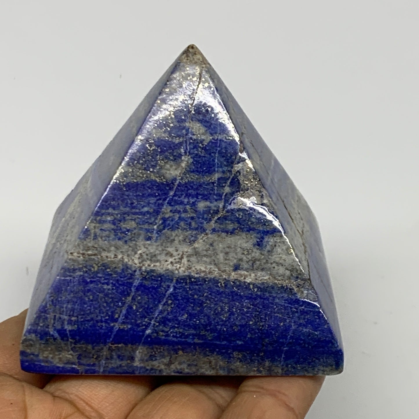 319.6g, 2.3"x2.6"x2.5", Lapis Lazuli Pyramid Crystal Gemstone @Afghanistan,B2779