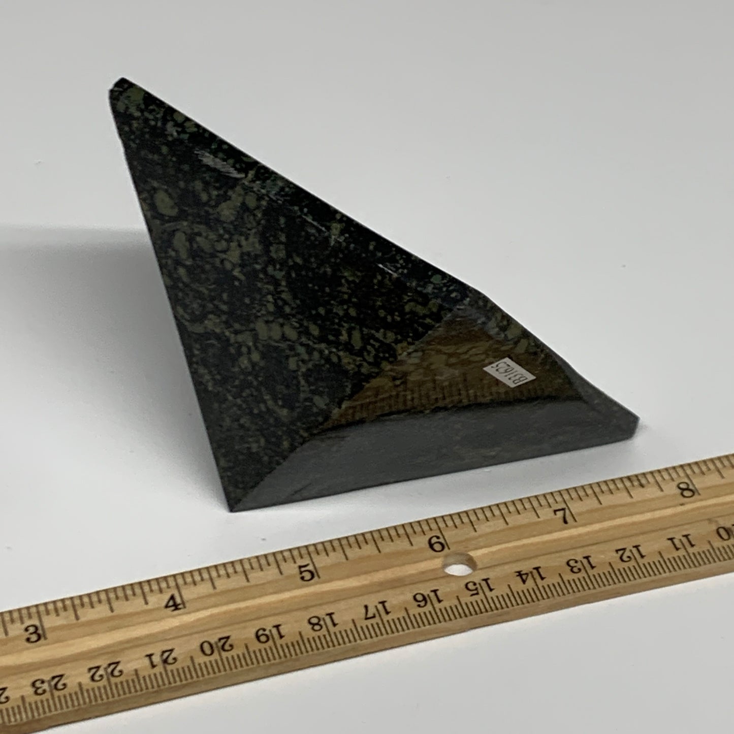 1.03 lbs, 2.4"x3.4"x3.4", Kambaba Jasper Pyramid Gemstone Polished, B31625