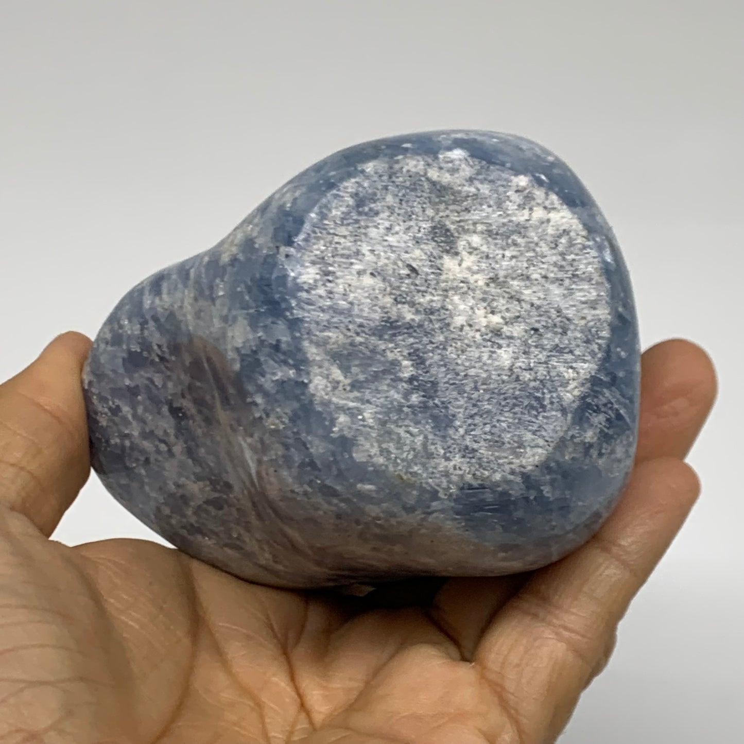 1.84 lbs, 5.3"x3.3"x2.4", Natural Blue Calcite Polished Freeform Stands, B38099