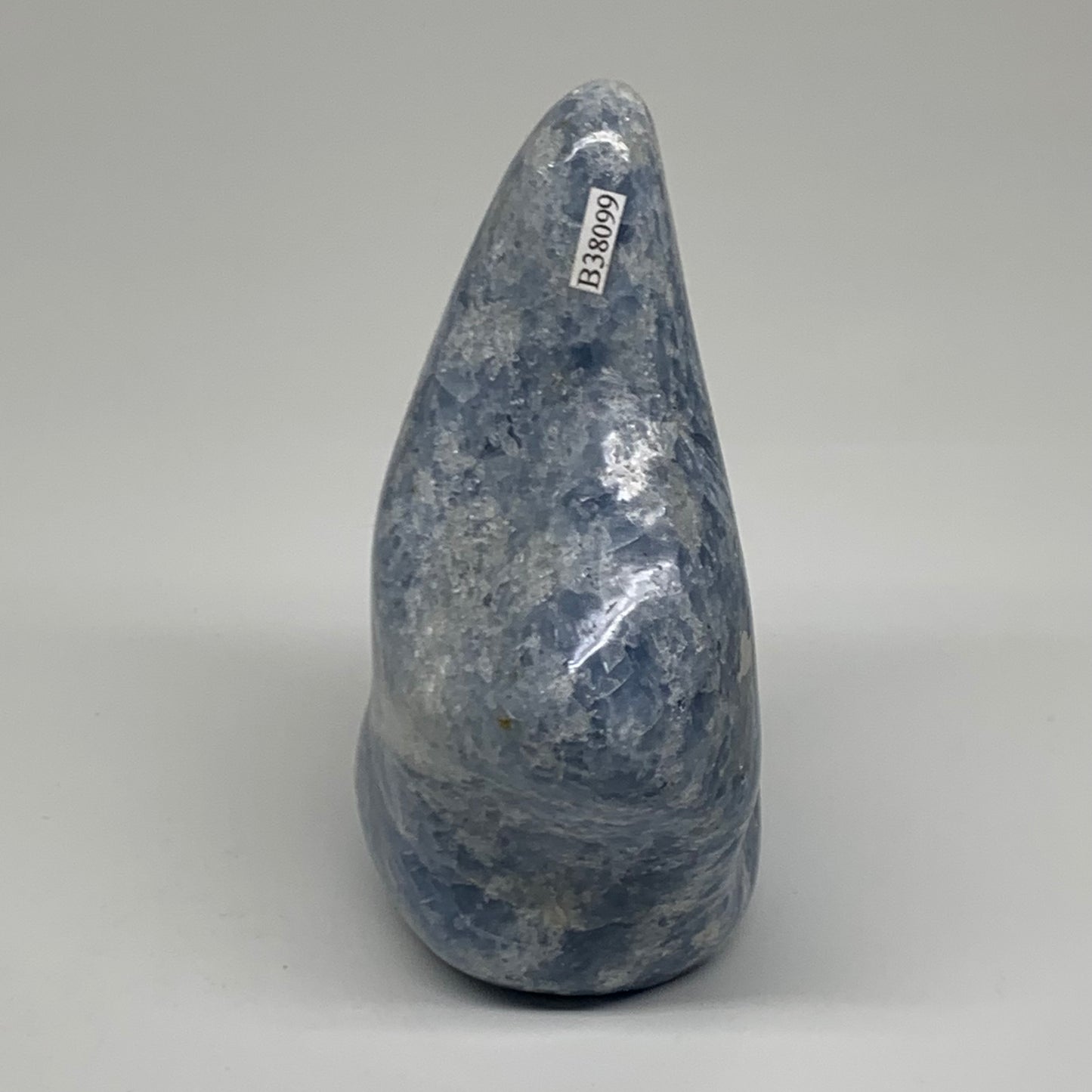 1.84 lbs, 5.3"x3.3"x2.4", Natural Blue Calcite Polished Freeform Stands, B38099