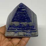 349.5g, 2.4"x2.6"x2.7", Lapis Lazuli Pyramid Crystal Gemstone @Afghanistan,B2779