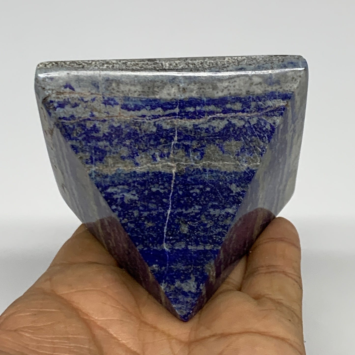 349.5g, 2.4"x2.6"x2.7", Lapis Lazuli Pyramid Crystal Gemstone @Afghanistan,B2779