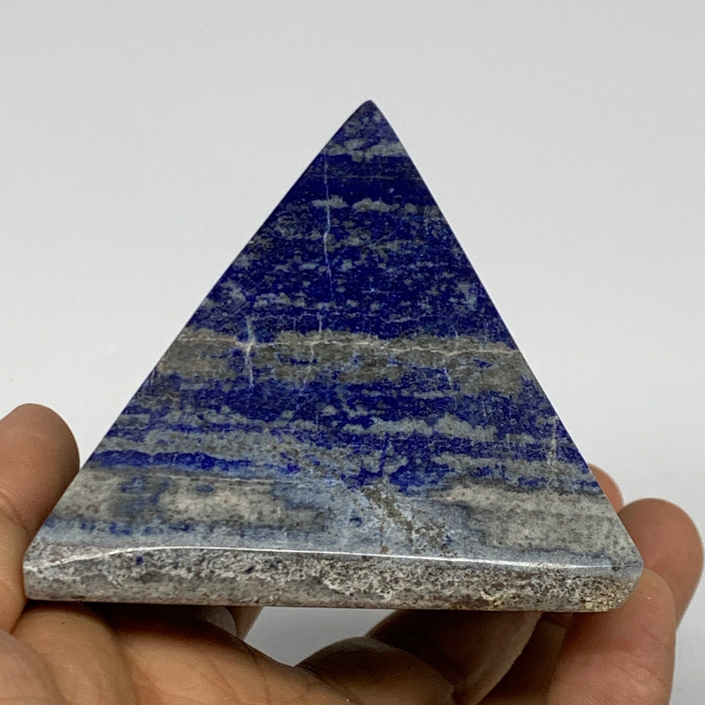 349.5g, 2.4"x2.6"x2.7", Lapis Lazuli Pyramid Crystal Gemstone @Afghanistan,B2779