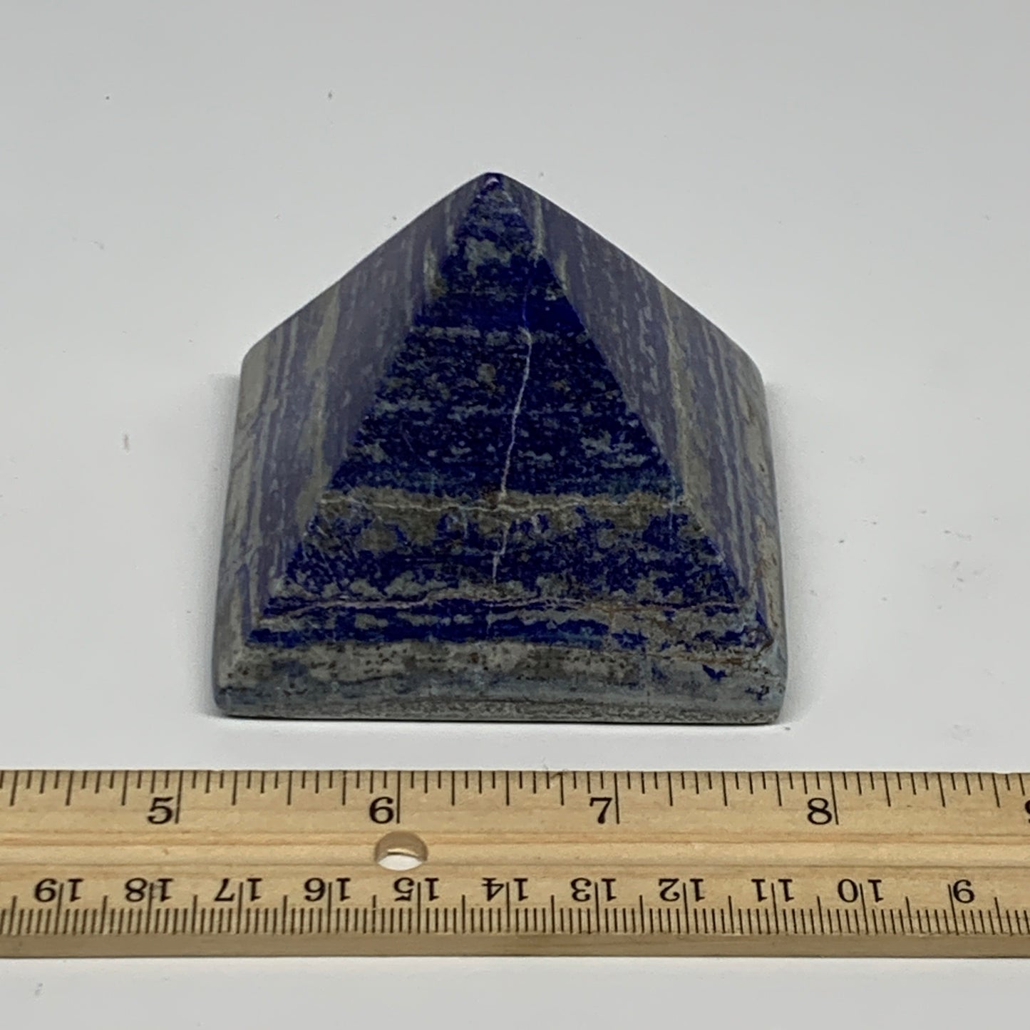 349.5g, 2.4"x2.6"x2.7", Lapis Lazuli Pyramid Crystal Gemstone @Afghanistan,B2779