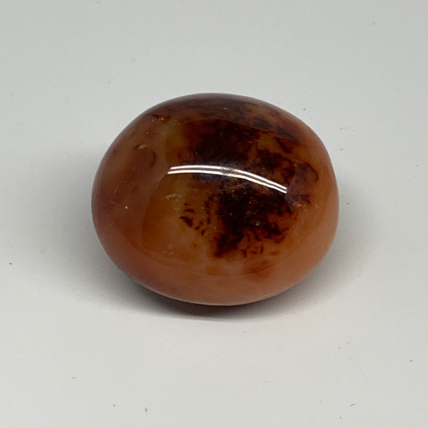140.9g,2.1"x1.8"x1.6", Red Carnelian Palm-Stone Gem Crystal Polished, B28578