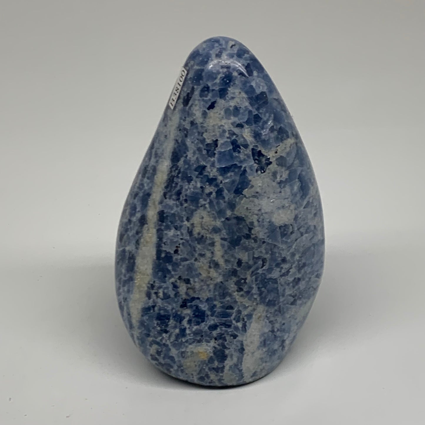 1.42 lbs, 4.7"x2.9"x2.2", Natural Blue Calcite Polished Freeform Stands, B38100