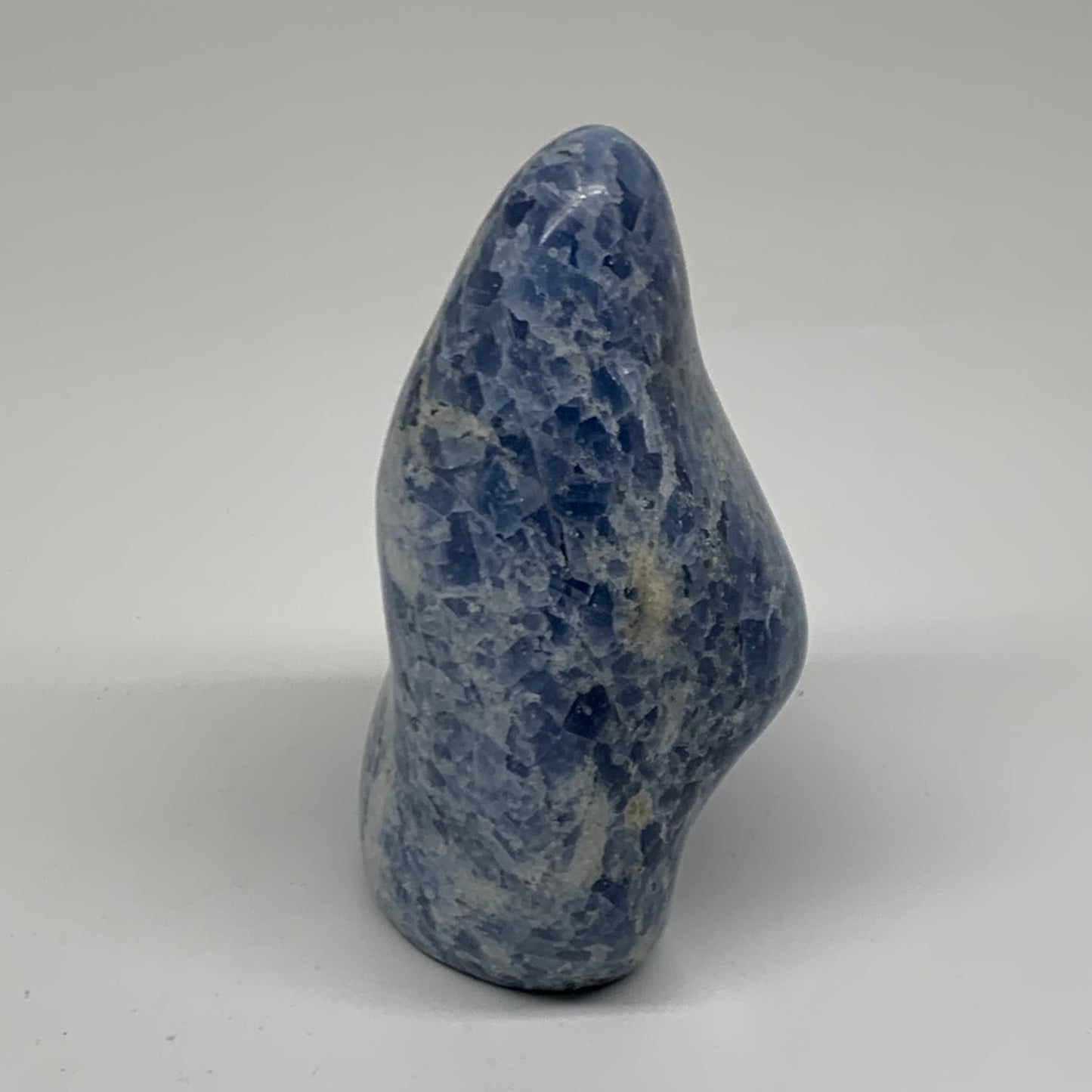 1.42 lbs, 4.7"x2.9"x2.2", Natural Blue Calcite Polished Freeform Stands, B38100