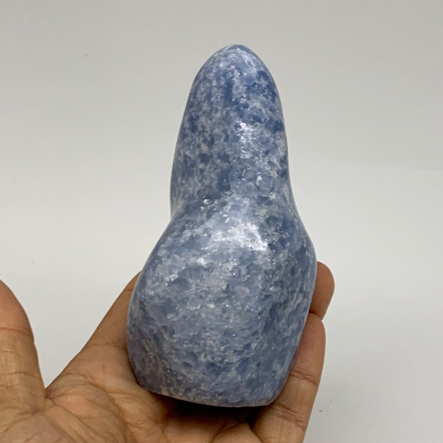 0.94 lbs, 4.2"x2.2"x1.8", Natural Blue Calcite Polished Freeform Stands, B38101