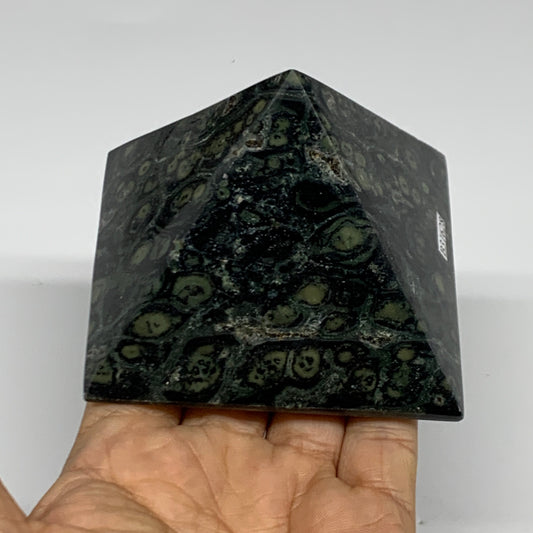 0.91 lbs, 2.3"x3.2"x3.2", Kambaba Jasper Pyramid Gemstone Polished, B31628