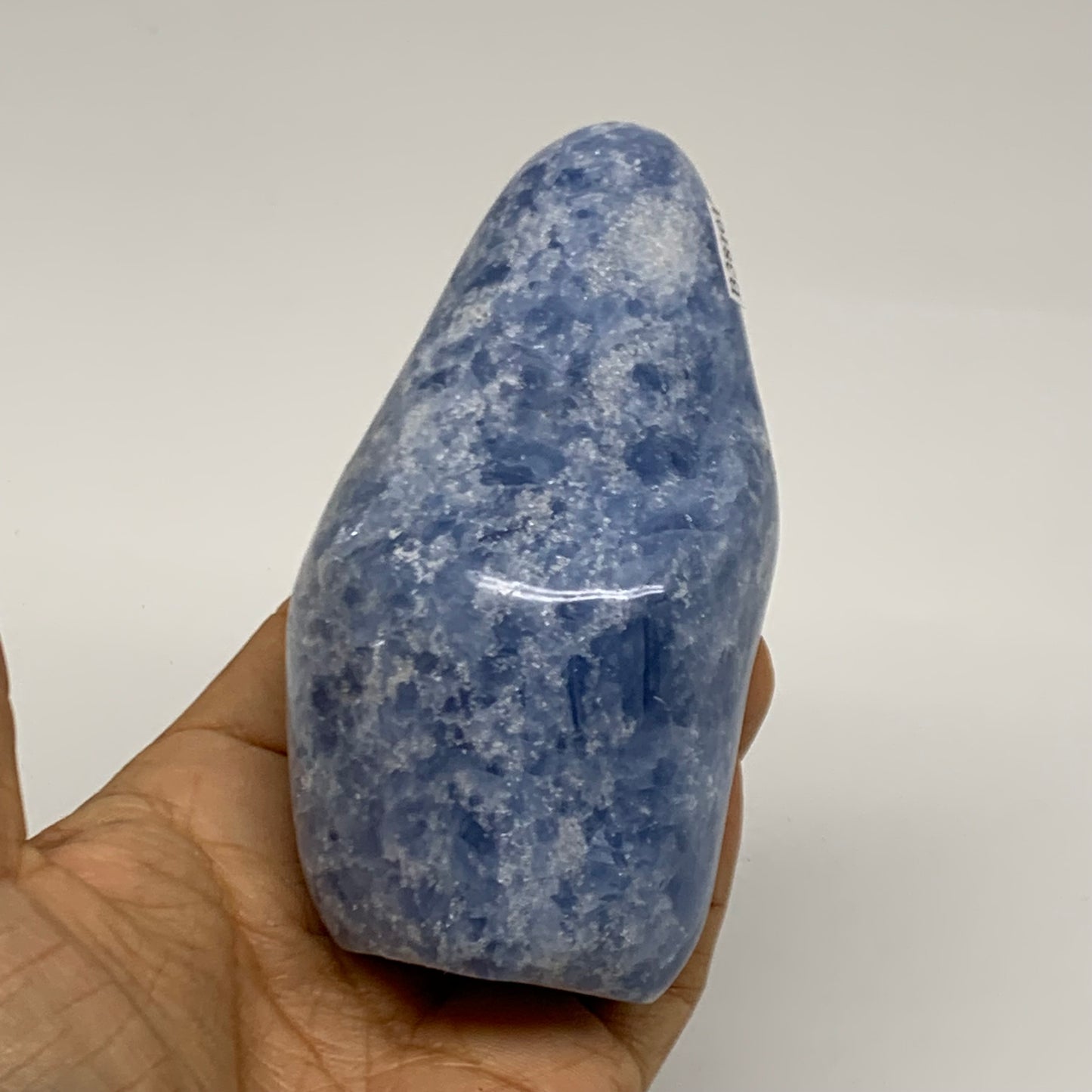 0.94 lbs, 4.2"x2.2"x1.8", Natural Blue Calcite Polished Freeform Stands, B38101