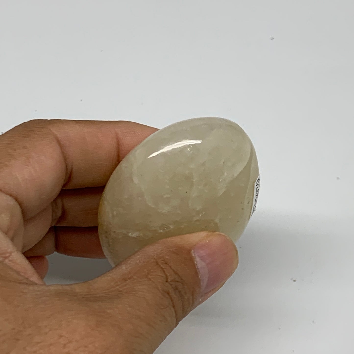 87.1g, 2.2"x1.8"x0.9", Yellow Aventurine Palm-Stone Crystal Stone, B35039