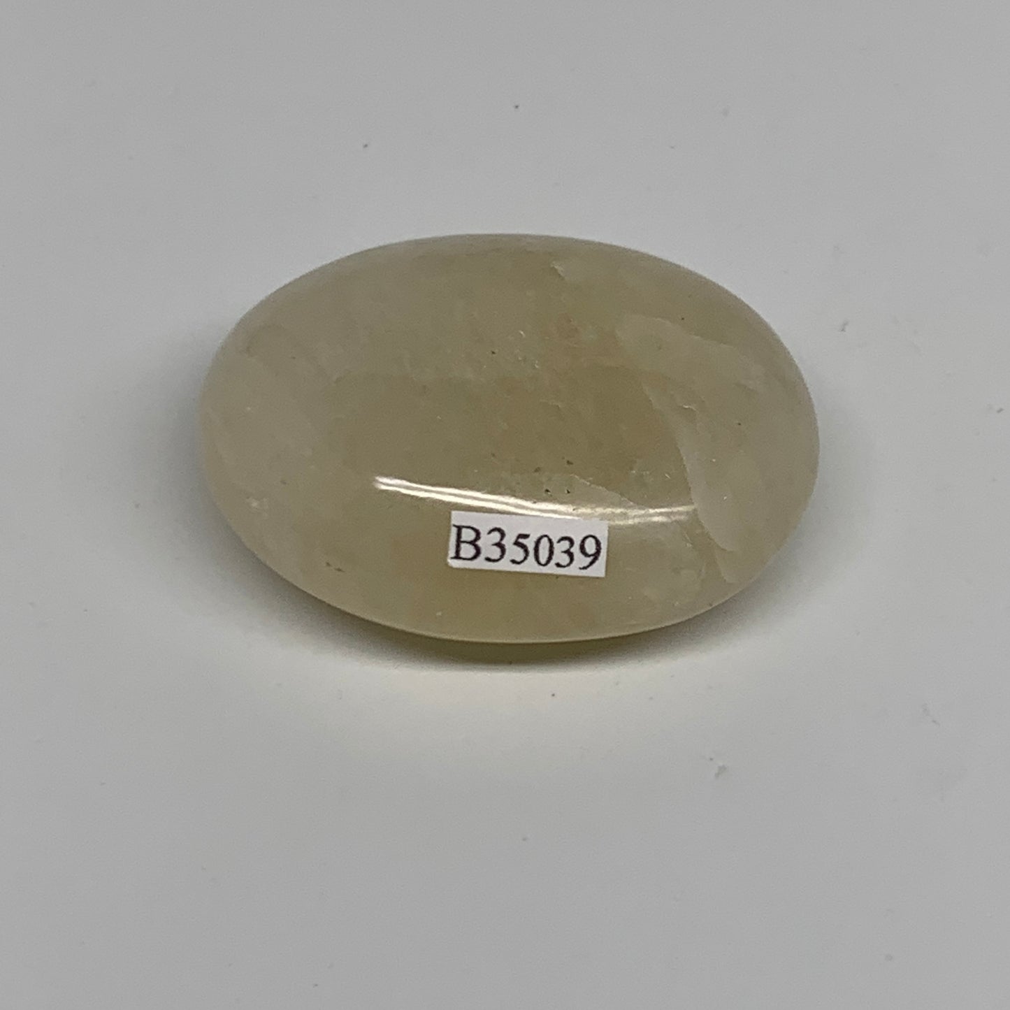 87.1g, 2.2"x1.8"x0.9", Yellow Aventurine Palm-Stone Crystal Stone, B35039