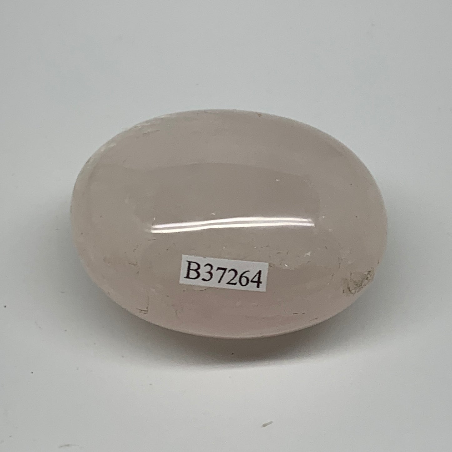 127.7g , 2.2"x1.8"x1.3", Natural Pink Rose Quartz Palm-stone Crystal, B37264