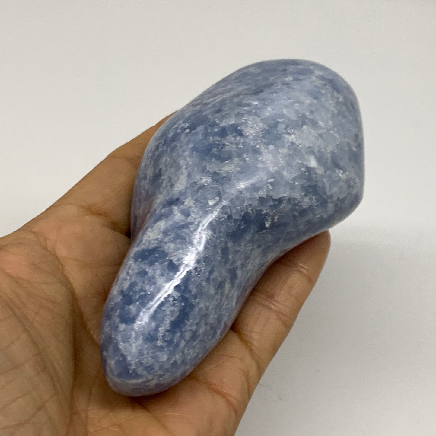 0.94 lbs, 4.2"x2.2"x1.8", Natural Blue Calcite Polished Freeform Stands, B38101
