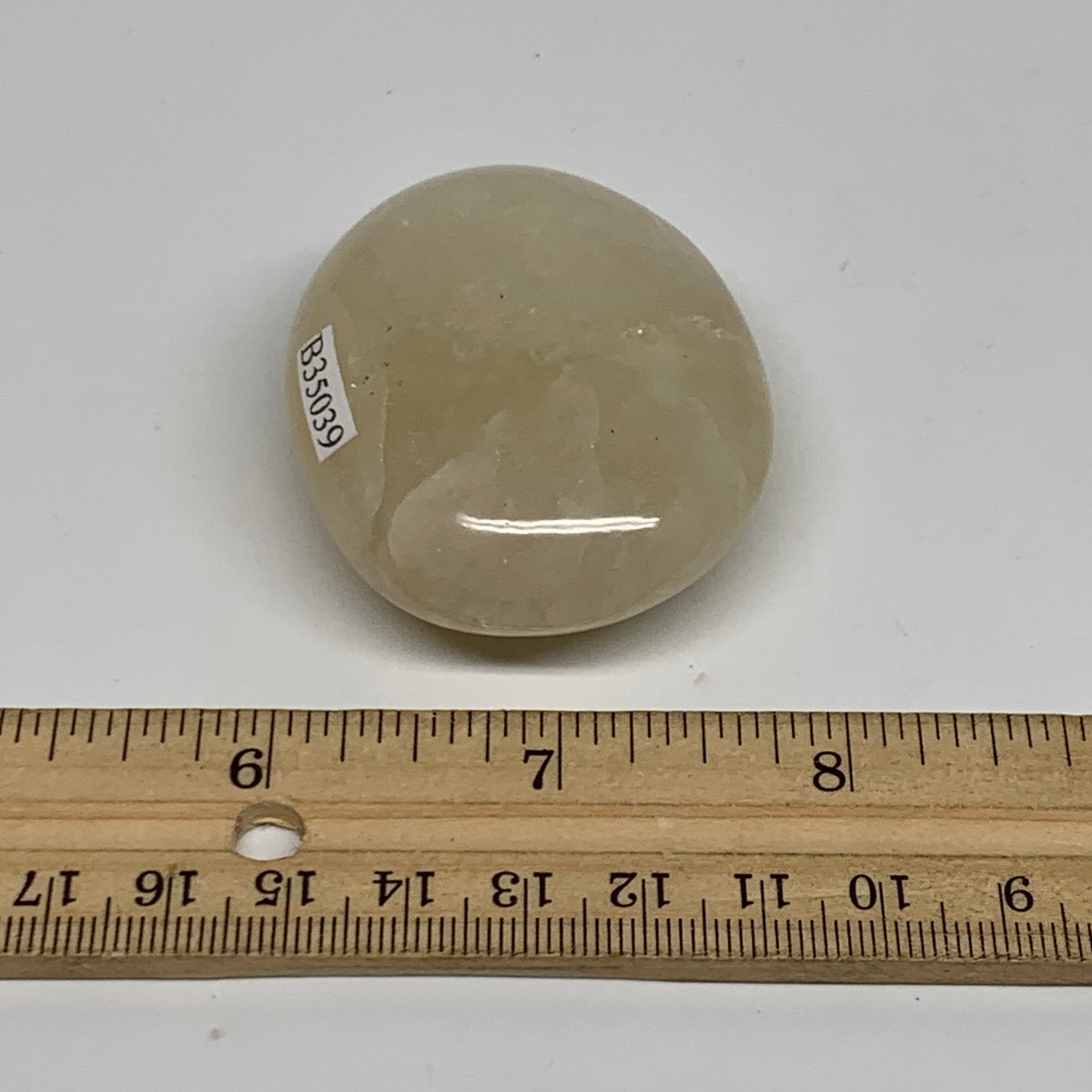 87.1g, 2.2"x1.8"x0.9", Yellow Aventurine Palm-Stone Crystal Stone, B35039