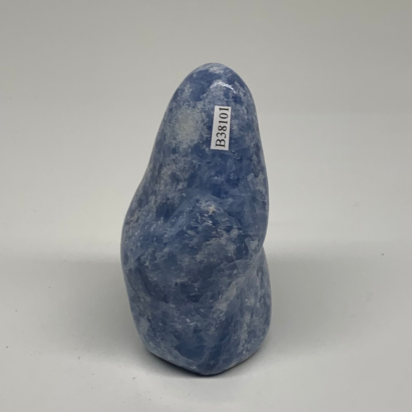 0.94 lbs, 4.2"x2.2"x1.8", Natural Blue Calcite Polished Freeform Stands, B38101