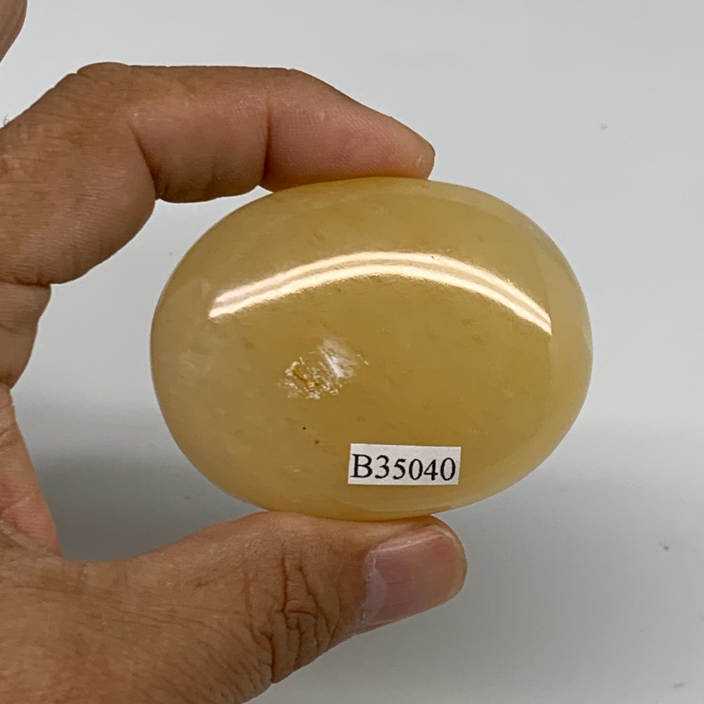 83.4g, 2.2"x1.7"x0.8", Yellow Aventurine Palm-Stone Crystal Stone, B35040