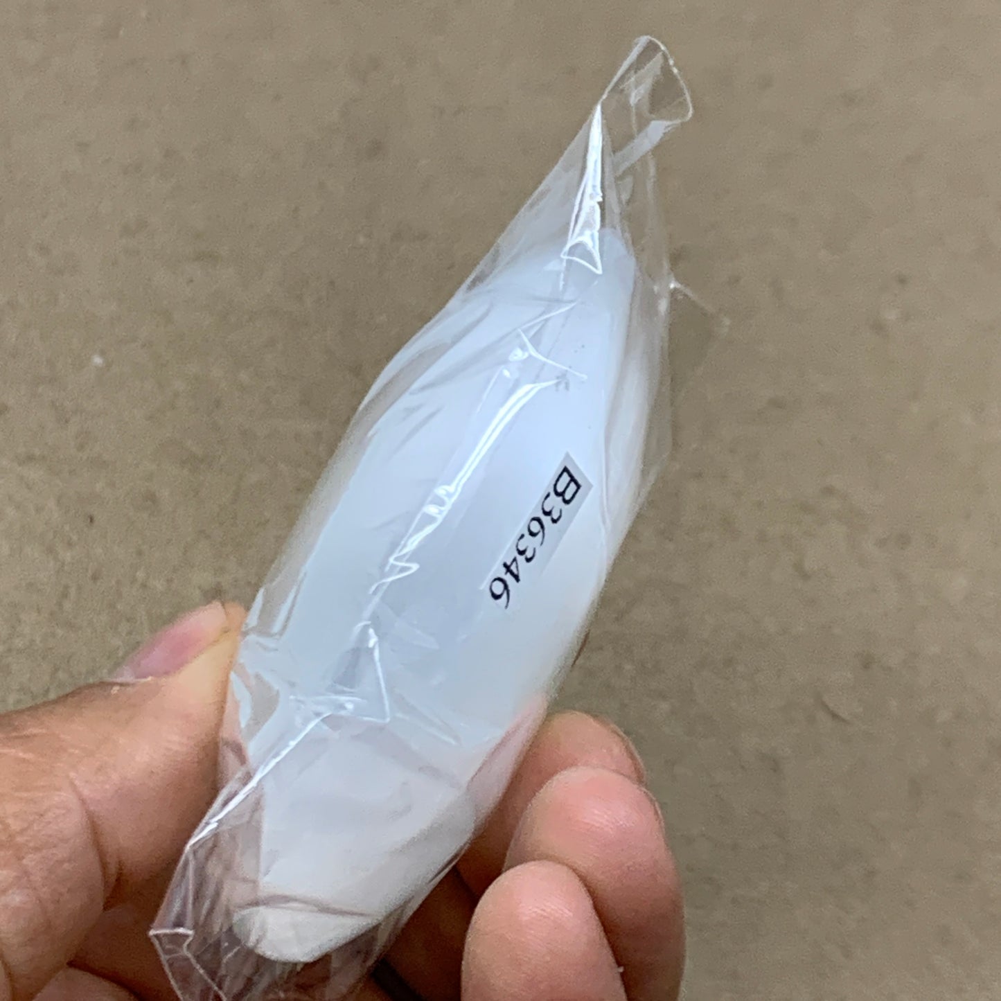 108g, 2.7"x2"x1", White Selenite Palmstone Crystal Pillow Reiki, B36346