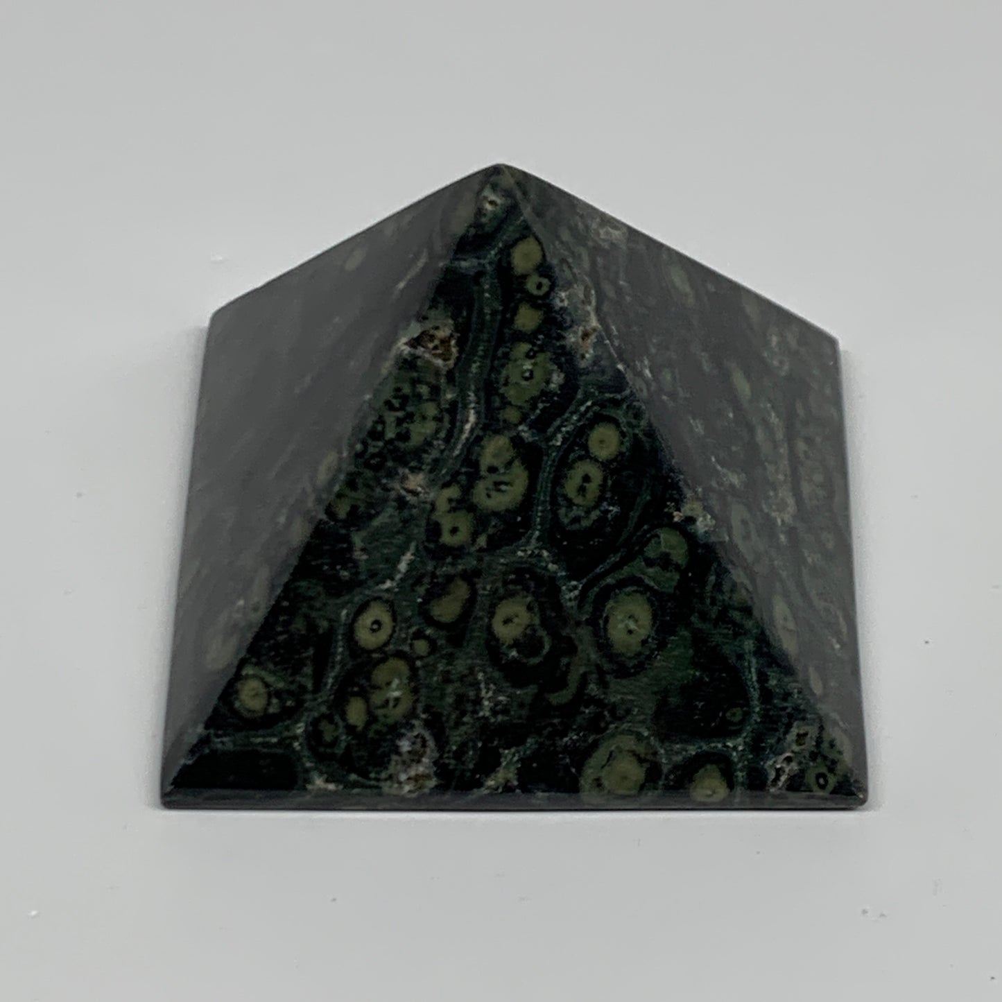 0.91 lbs, 2.3"x3.2"x3.2", Kambaba Jasper Pyramid Gemstone Polished, B31628