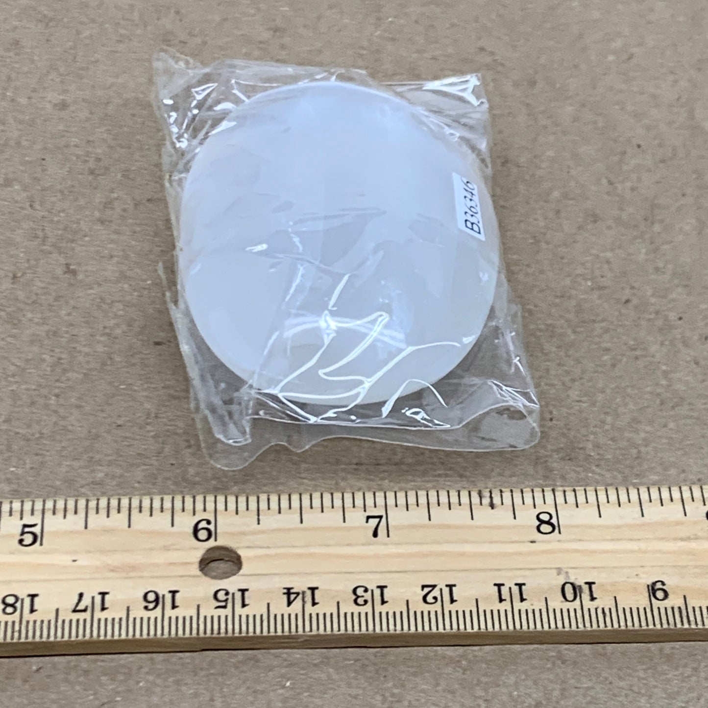 108g, 2.7"x2"x1", White Selenite Palmstone Crystal Pillow Reiki, B36346