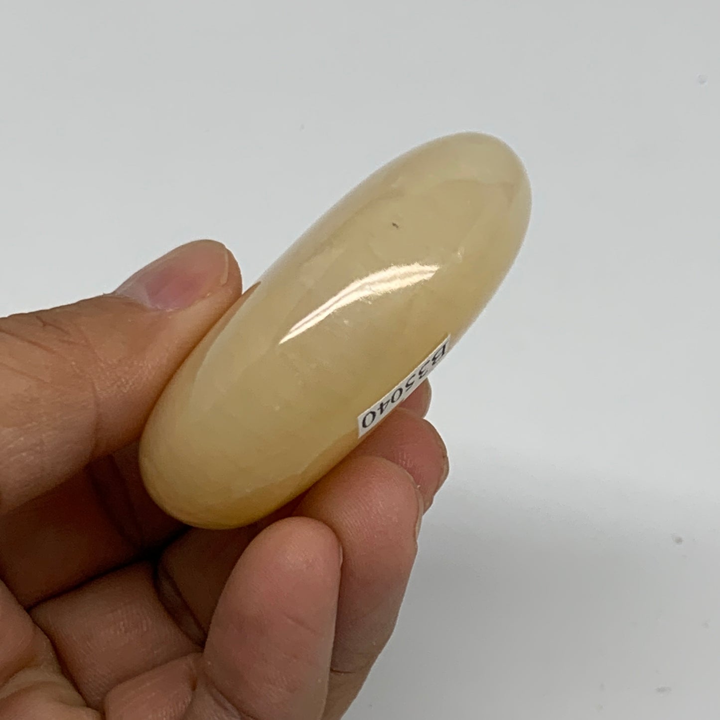 83.4g, 2.2"x1.7"x0.8", Yellow Aventurine Palm-Stone Crystal Stone, B35040