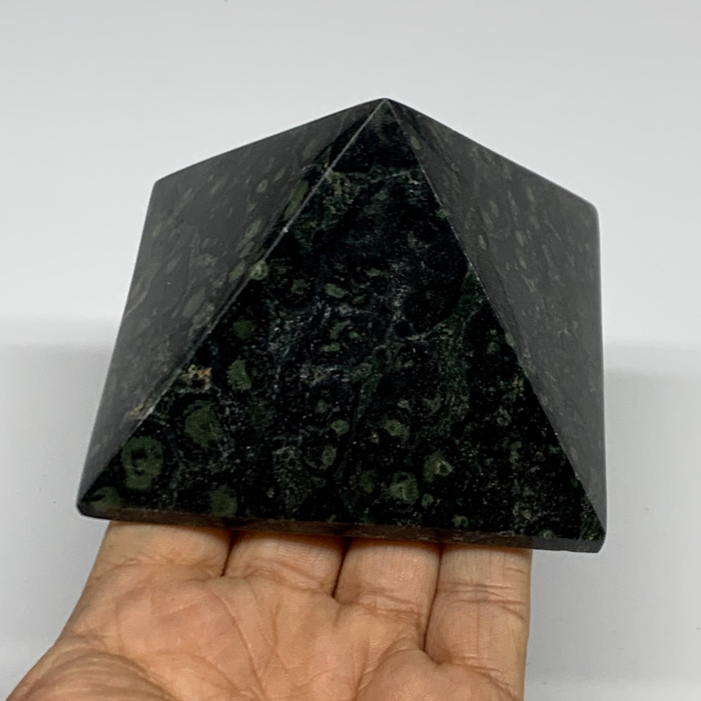 0.98 lbs, 2.4"x3.3"x3.3", Kambaba Jasper Pyramid Gemstone Polished, B31629