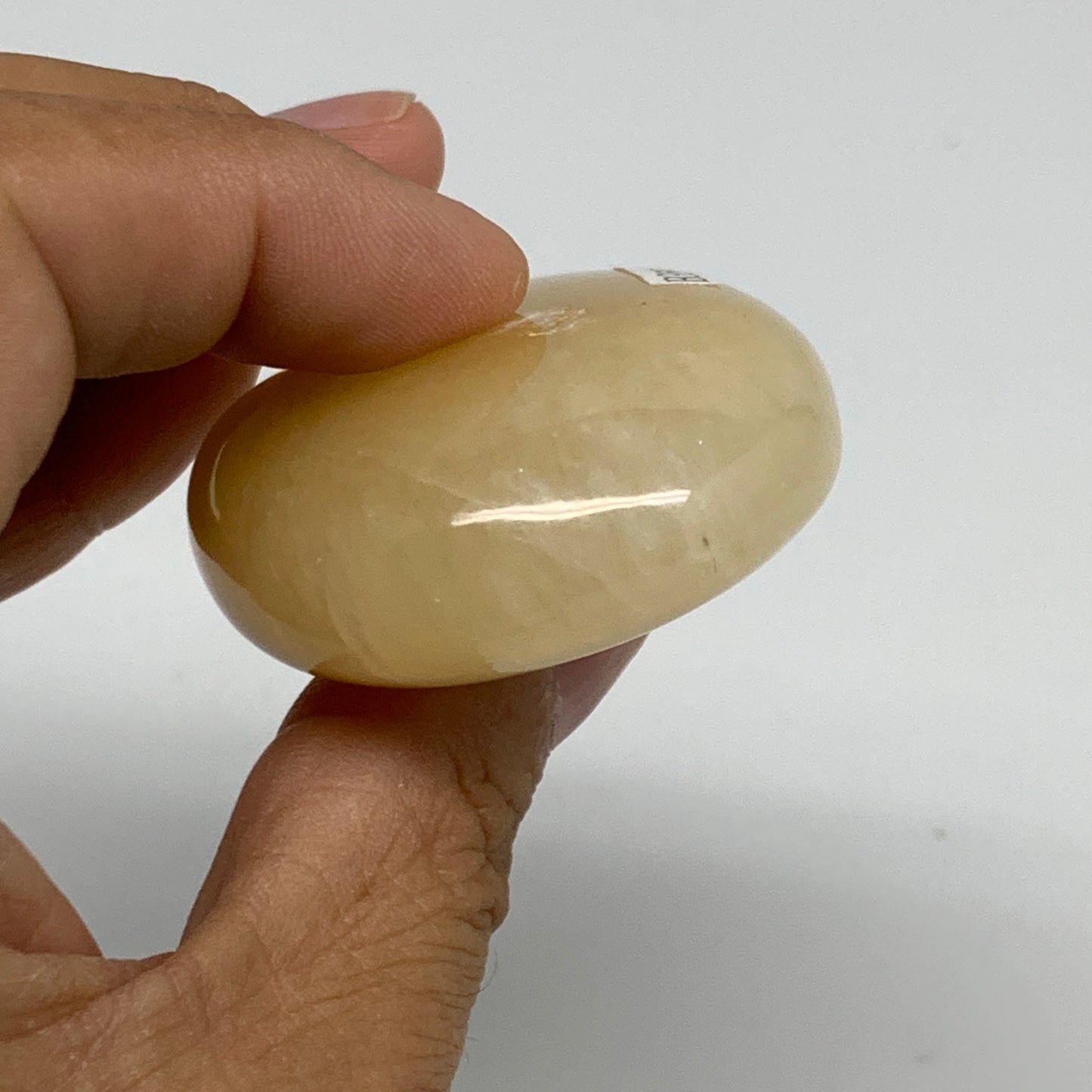 83.4g, 2.2"x1.7"x0.8", Yellow Aventurine Palm-Stone Crystal Stone, B35040