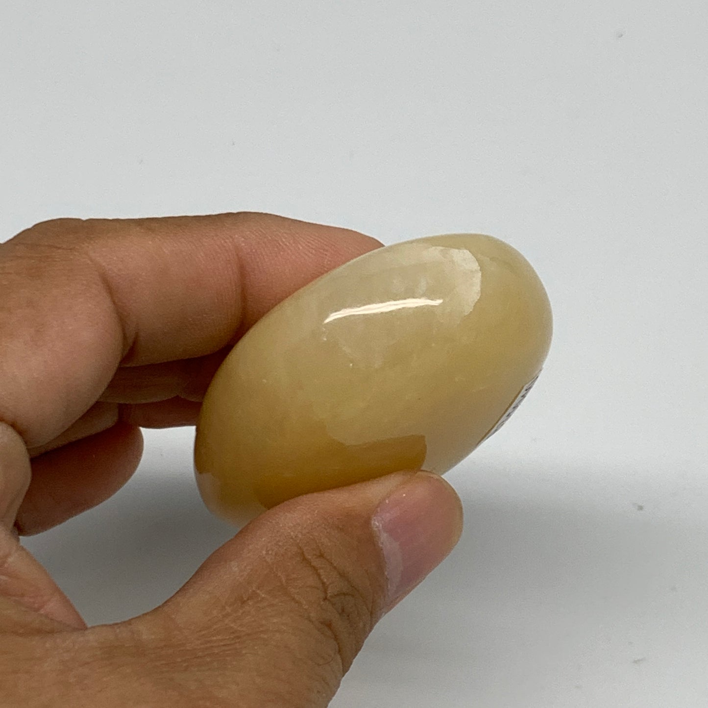 83.4g, 2.2"x1.7"x0.8", Yellow Aventurine Palm-Stone Crystal Stone, B35040