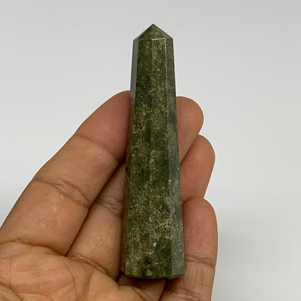 49.5g, 3.1"x0.7",  Natural Vasonite Tower Point Crystal from India, B29315