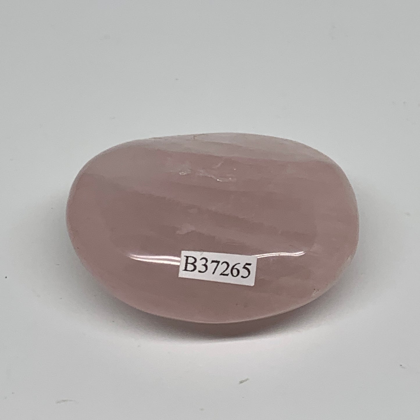 102.6g , 2.3"x1.9"x0.9", Natural Pink Rose Quartz Palm-stone Crystal, B37265