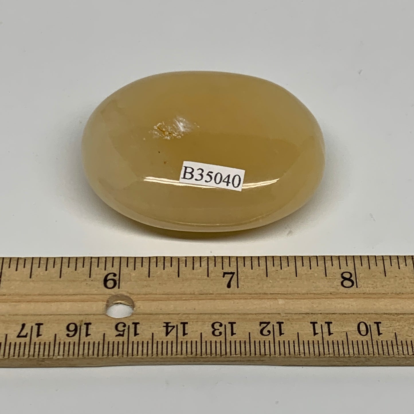 83.4g, 2.2"x1.7"x0.8", Yellow Aventurine Palm-Stone Crystal Stone, B35040