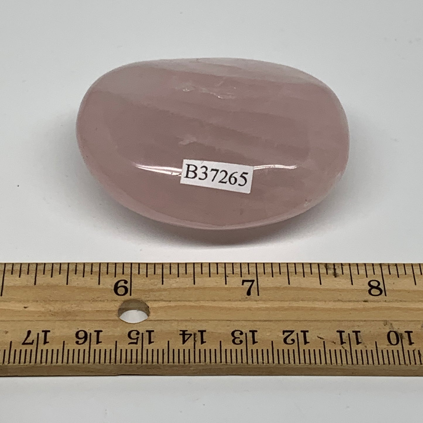 102.6g , 2.3"x1.9"x0.9", Natural Pink Rose Quartz Palm-stone Crystal, B37265