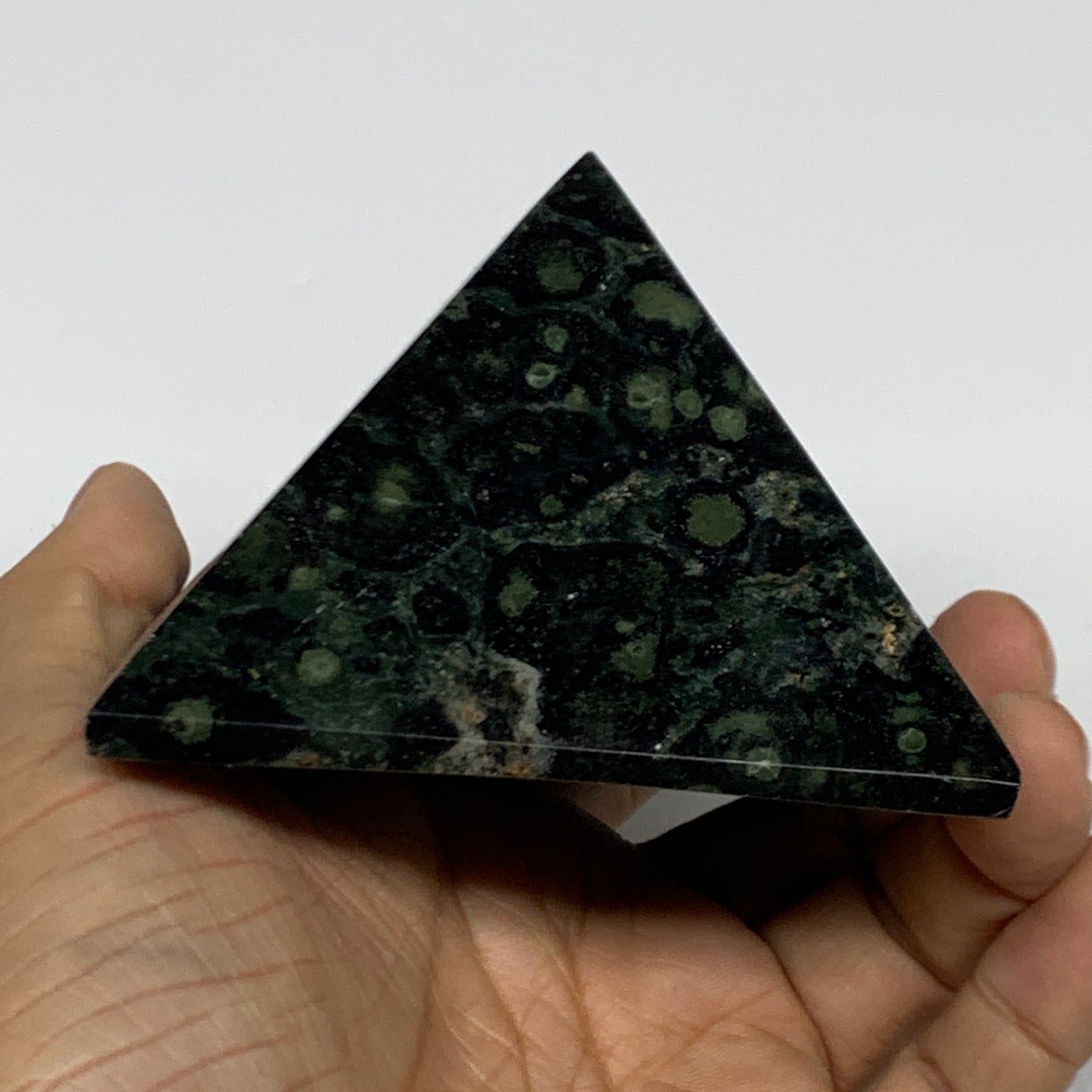 0.98 lbs, 2.4"x3.3"x3.3", Kambaba Jasper Pyramid Gemstone Polished, B31629