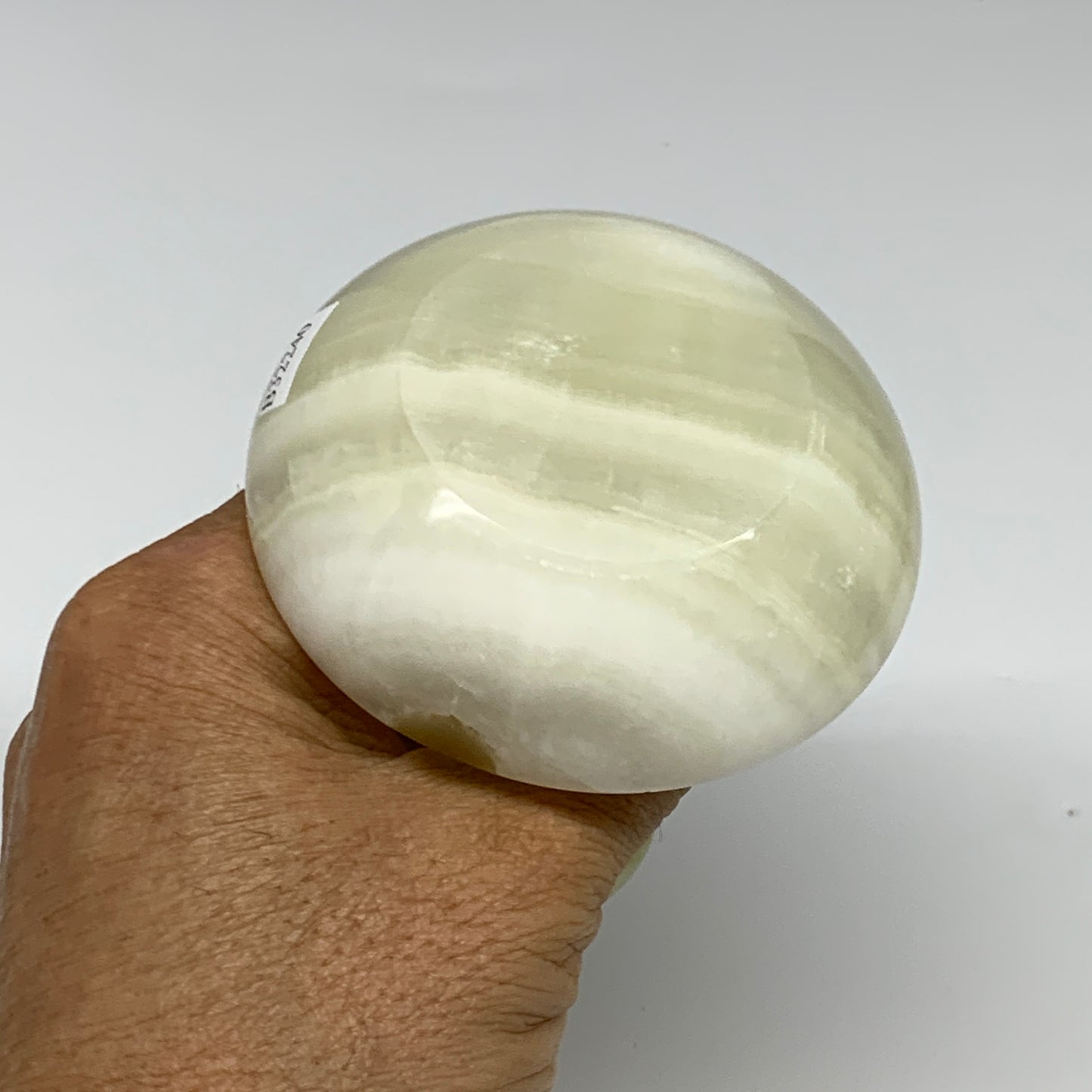 249g, 3.2"x1.4"x2.9", Natural Green Onyx Candle Holder Gemstone Carved, B32240