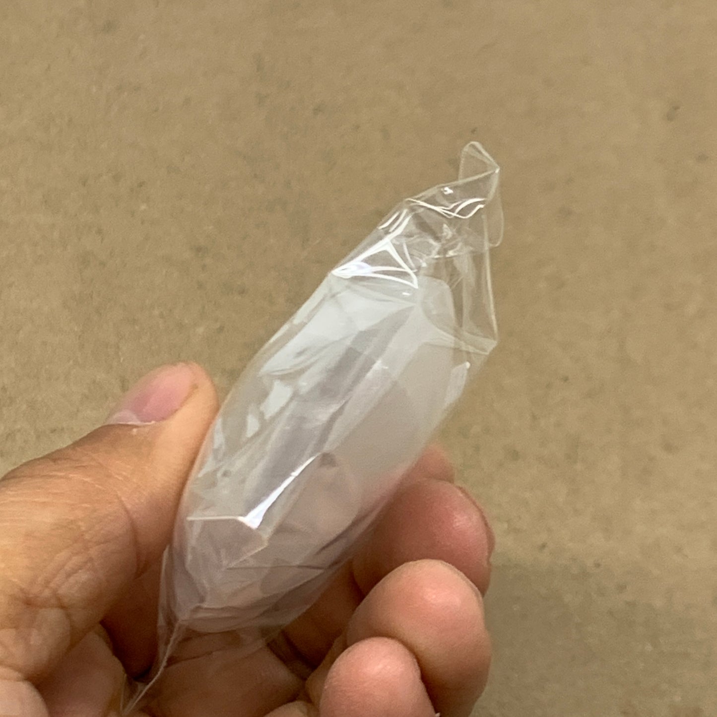 88g, 2.7"x1.9"x0.9", White Selenite Palmstone Crystal Pillow Reiki, B36347