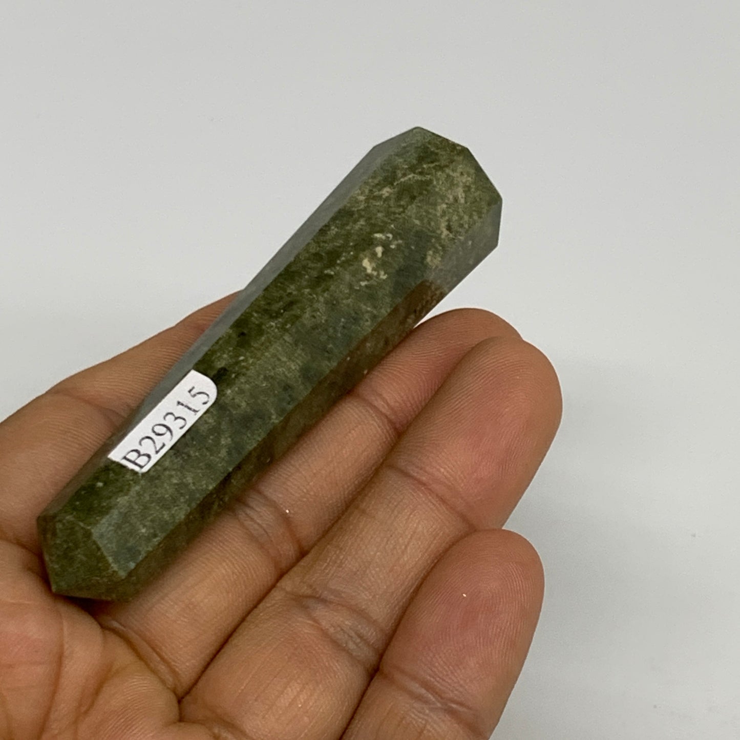 49.5g, 3.1"x0.7",  Natural Vasonite Tower Point Crystal from India, B29315