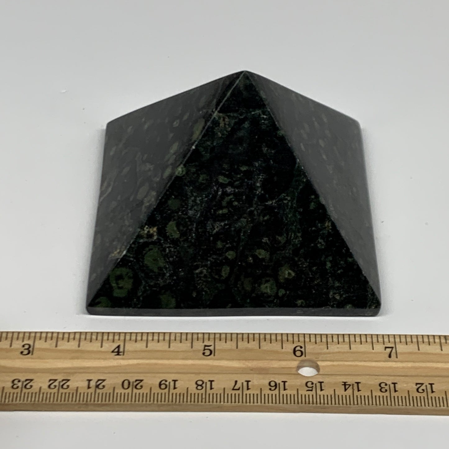 0.98 lbs, 2.4"x3.3"x3.3", Kambaba Jasper Pyramid Gemstone Polished, B31629
