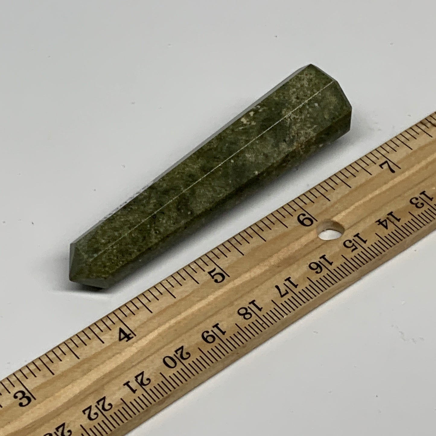 49.5g, 3.1"x0.7",  Natural Vasonite Tower Point Crystal from India, B29315