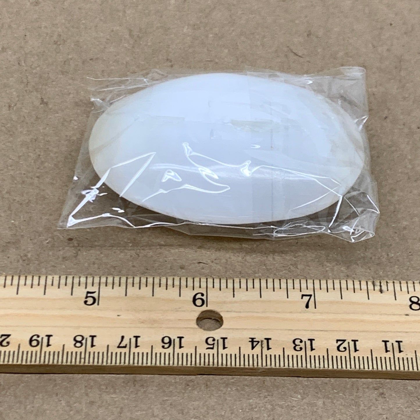 90g, 2.7"x1.8"x0.9", White Selenite Palmstone Crystal Pillow Reiki, B36348